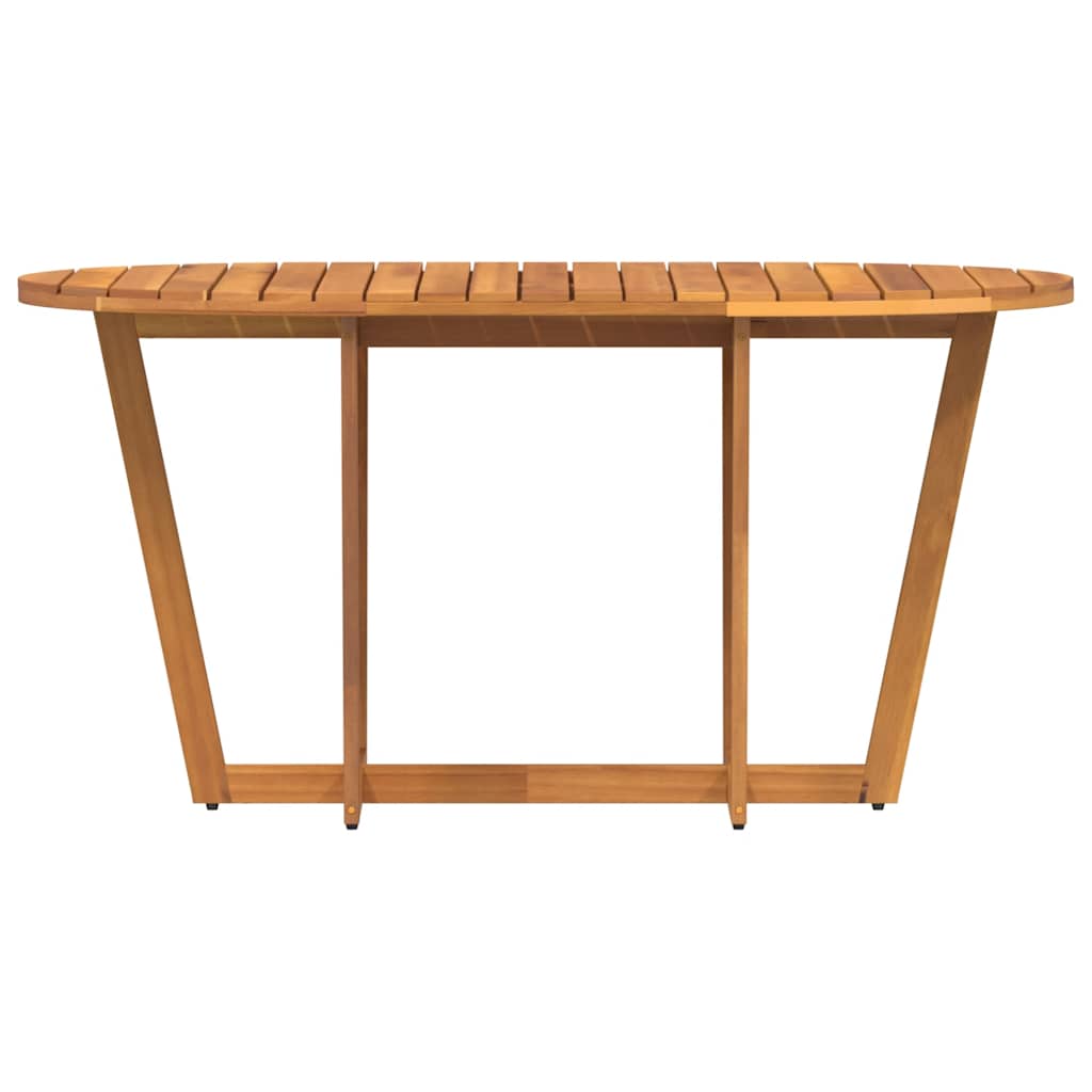 Garden Dining Table Oval 150x90x75 cm Solid Wood Acacia