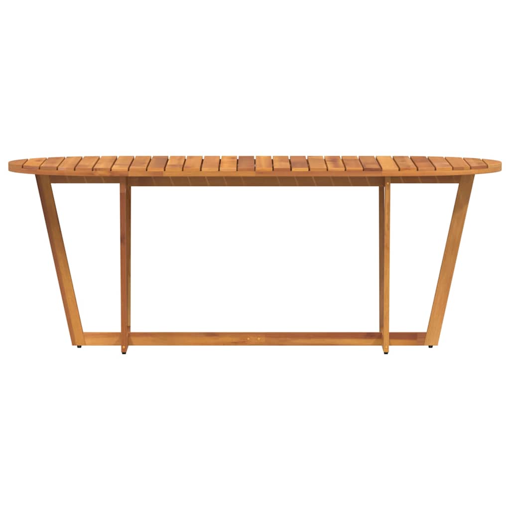 Garden Dining Table Oval 200x90x75 cm Solid Wood Acacia