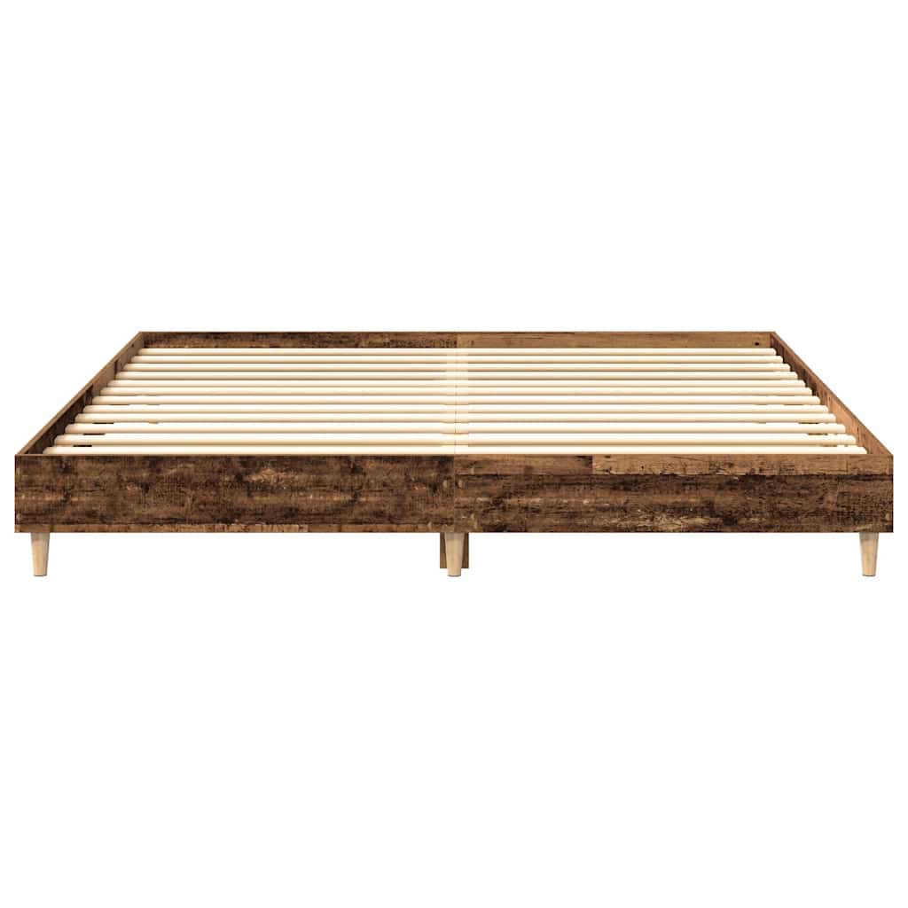 Bed Frame No Mattress Old Wood 200x200 cm Engineered Wood