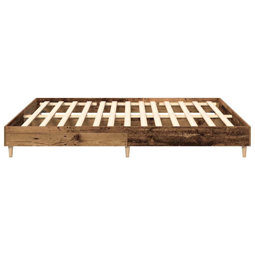 Bed Frame No Mattress Old Wood 200x200 cm Engineered Wood