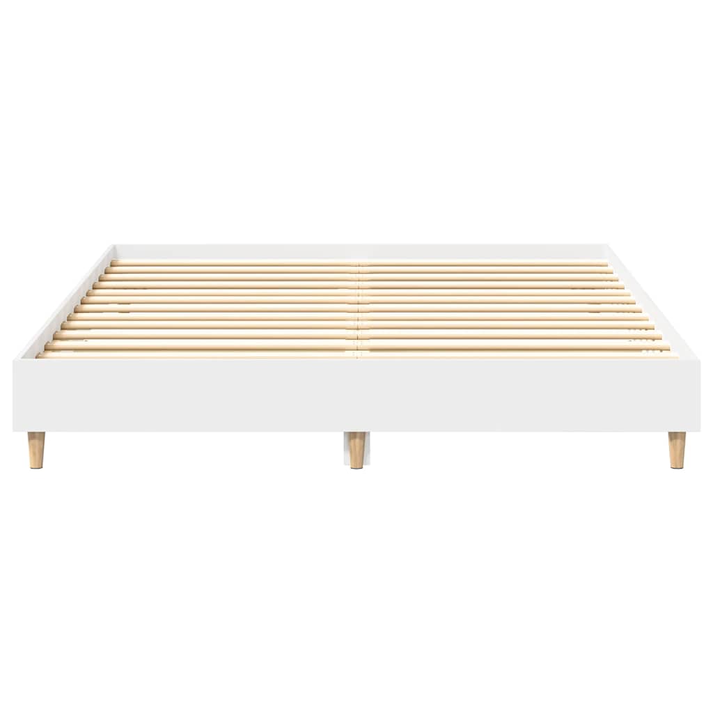 Bed Frame No Mattress White 140x200 cm Engineered Wood