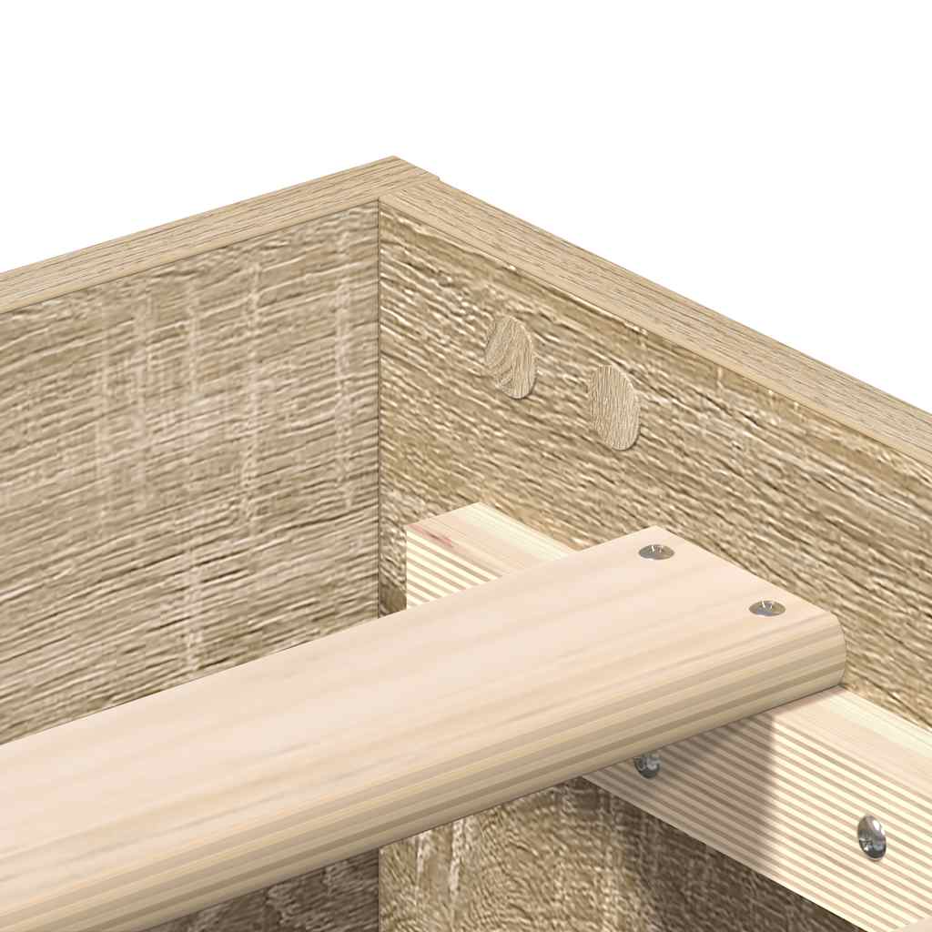 Bed Frame No Mattress Sonoma Oak 140x200 cm Engineered Wood