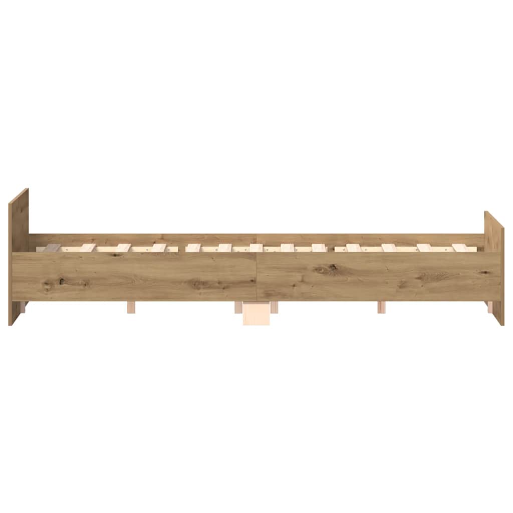 Bed Frame without Mattress Artisan Oak 140x200cm Engineered Wood