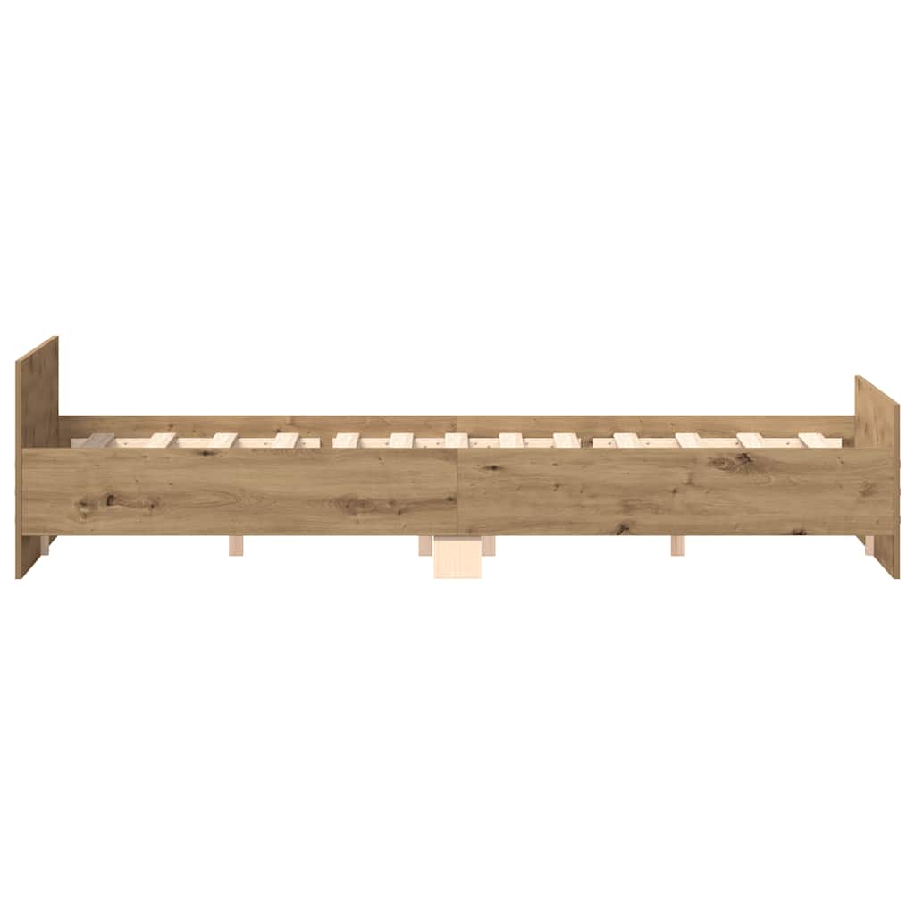Bed Frame without Mattress Artisan Oak 160x200cm Engineered Wood