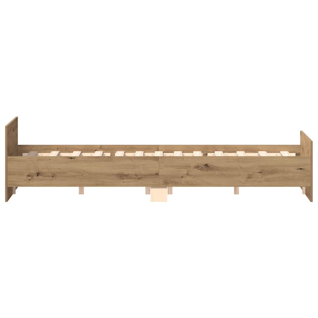 Bed Frame without Mattress Artisan Oak 120x190cm Engineered Wood