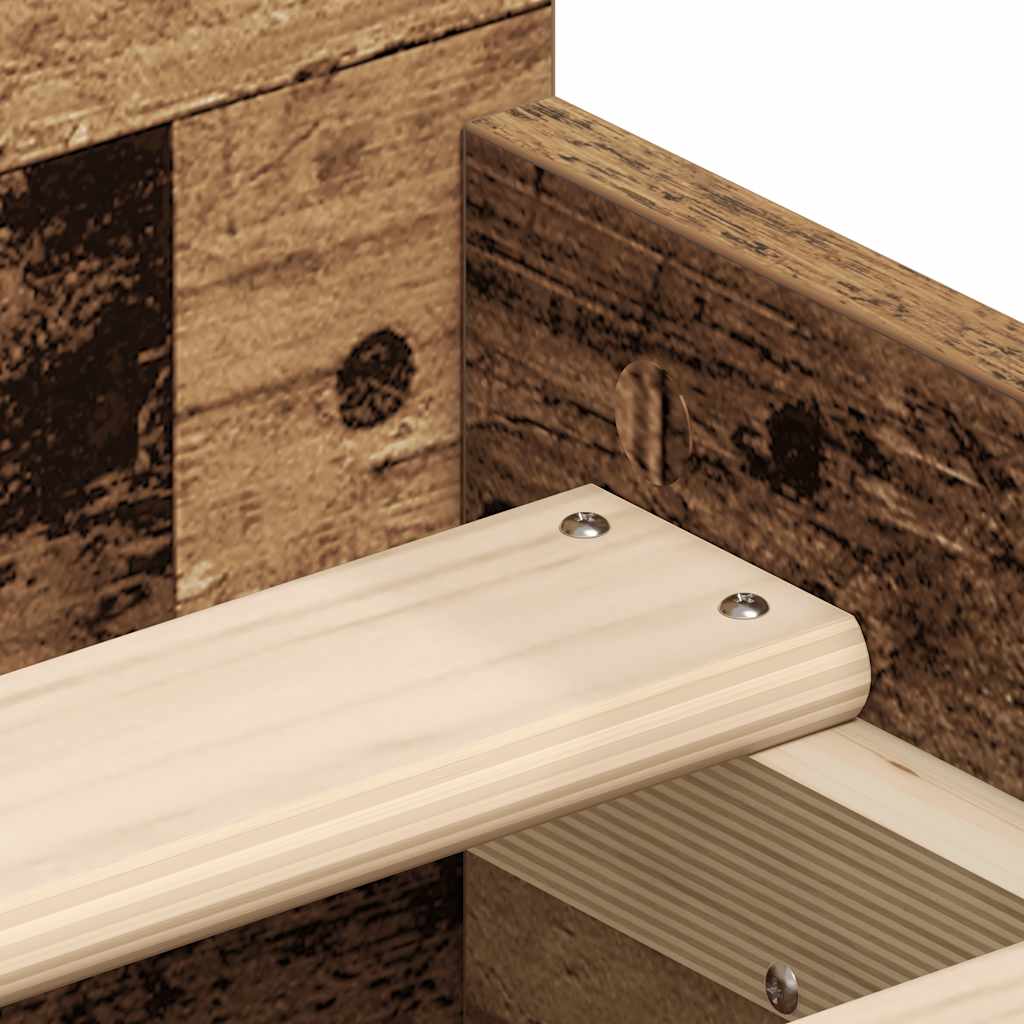 Bed Frame without Mattress Old Wood 90x200cm Engineered Wood