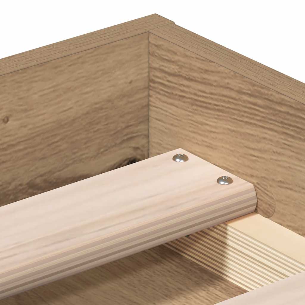 Bed Frame without Mattress Artisan Oak 90x200cm Engineered Wood