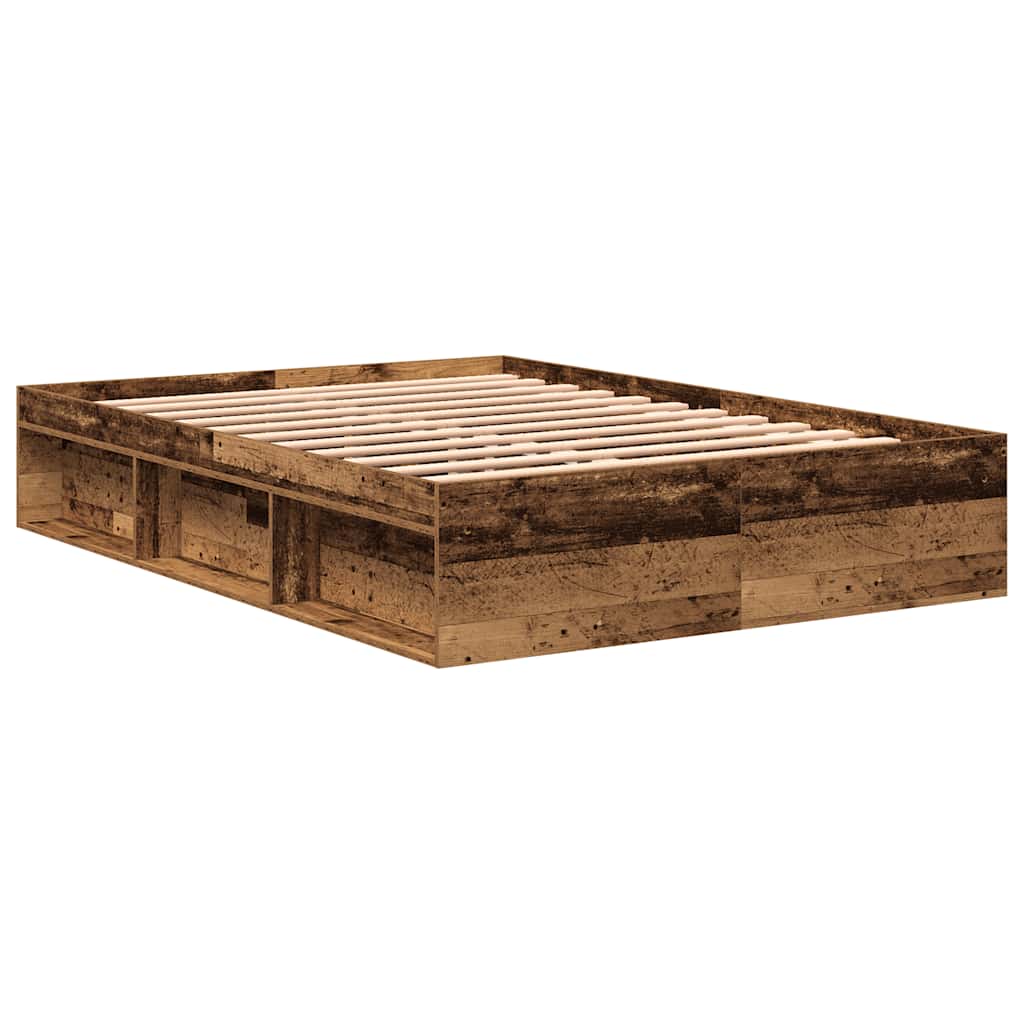Bed Frame without Mattress Old Wood 120x200cm Engineered Wood