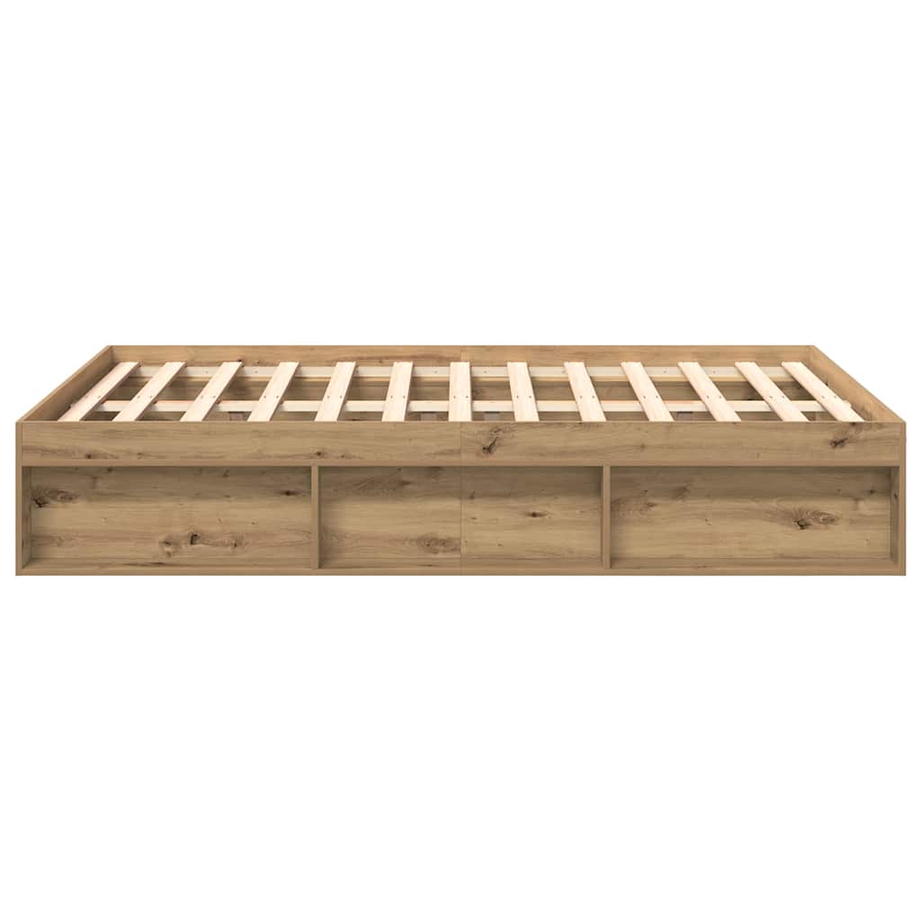 Bed Frame without Mattress Artisan Oak 120x200cm Engineered Wood