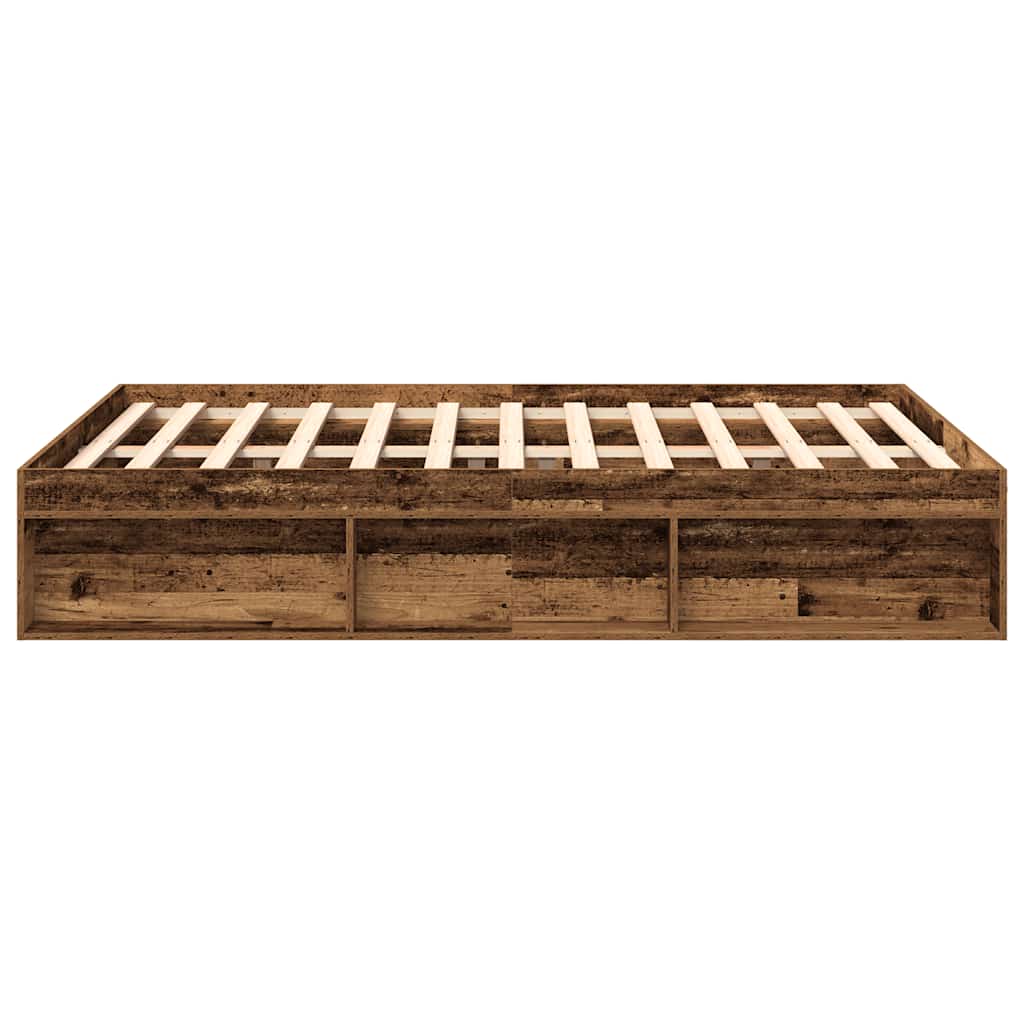Bed Frame without Mattress Old Wood 160x200cm Engineered Wood