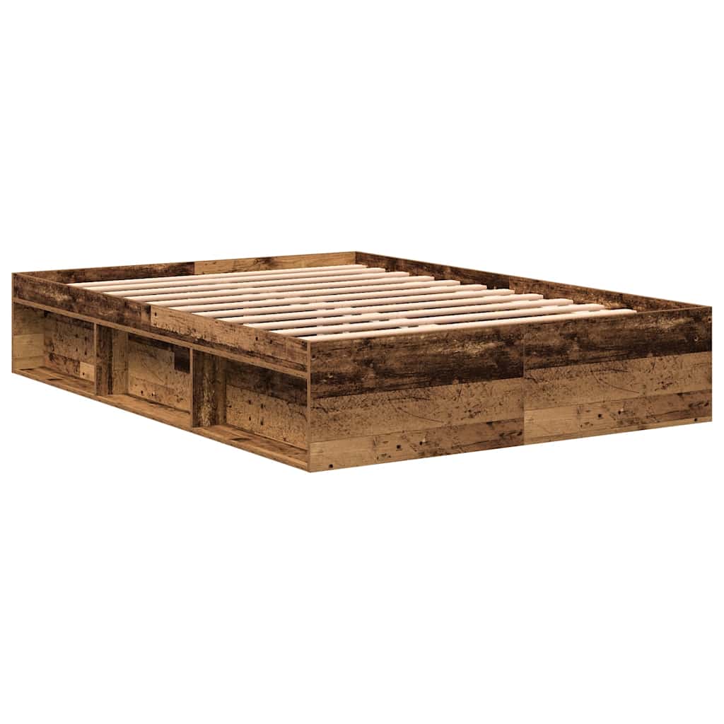 Bed Frame without Mattress Old Wood 160x200cm Engineered Wood