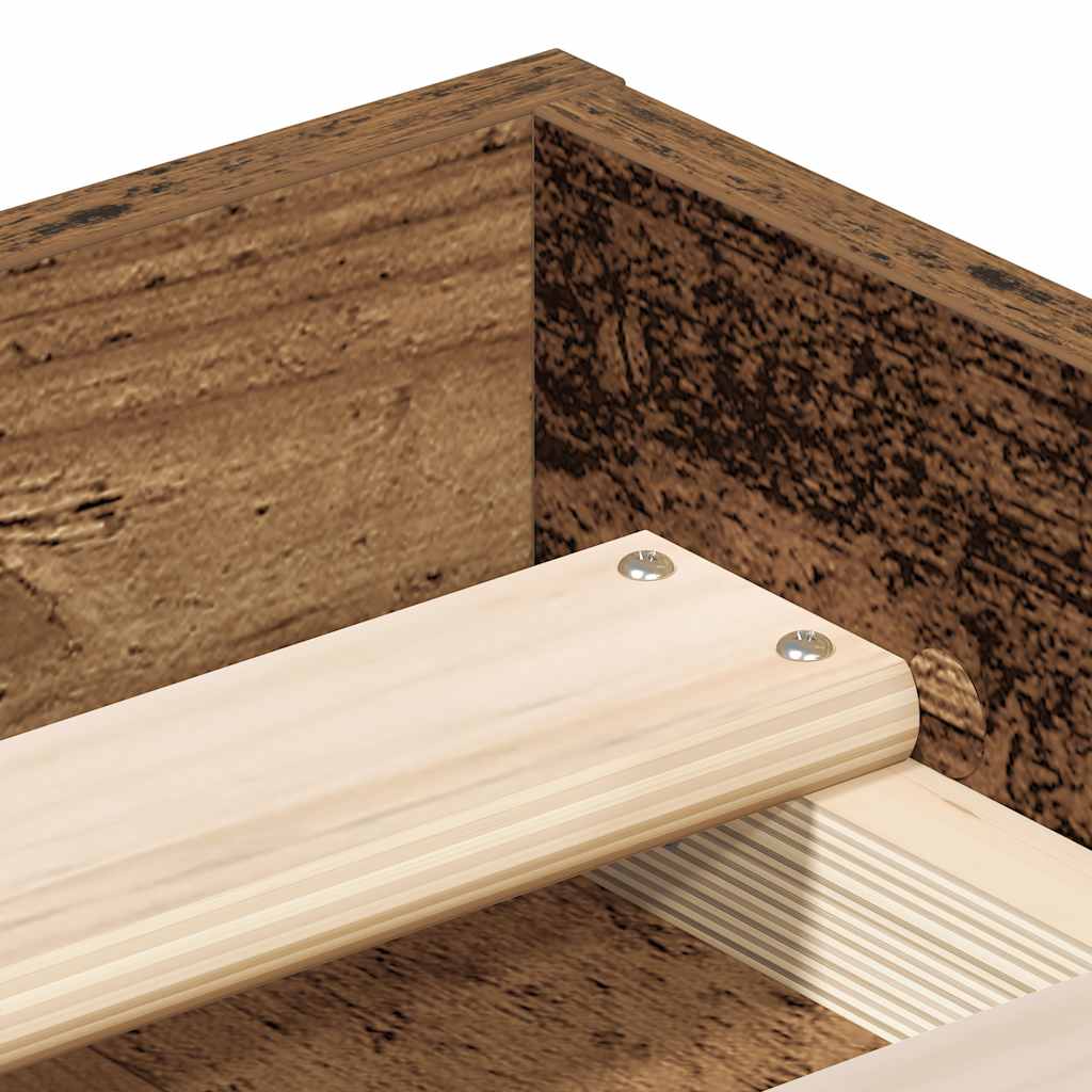 Bed Frame without Mattress Old Wood 160x200cm Engineered Wood