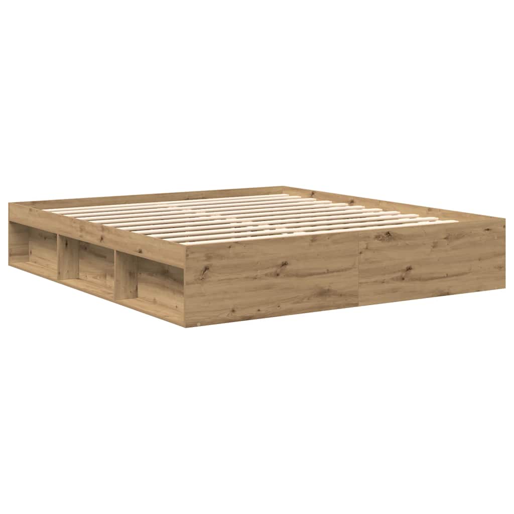 Bed Frame without Mattress Artisan Oak 180x200cm Super King Engineered Wood