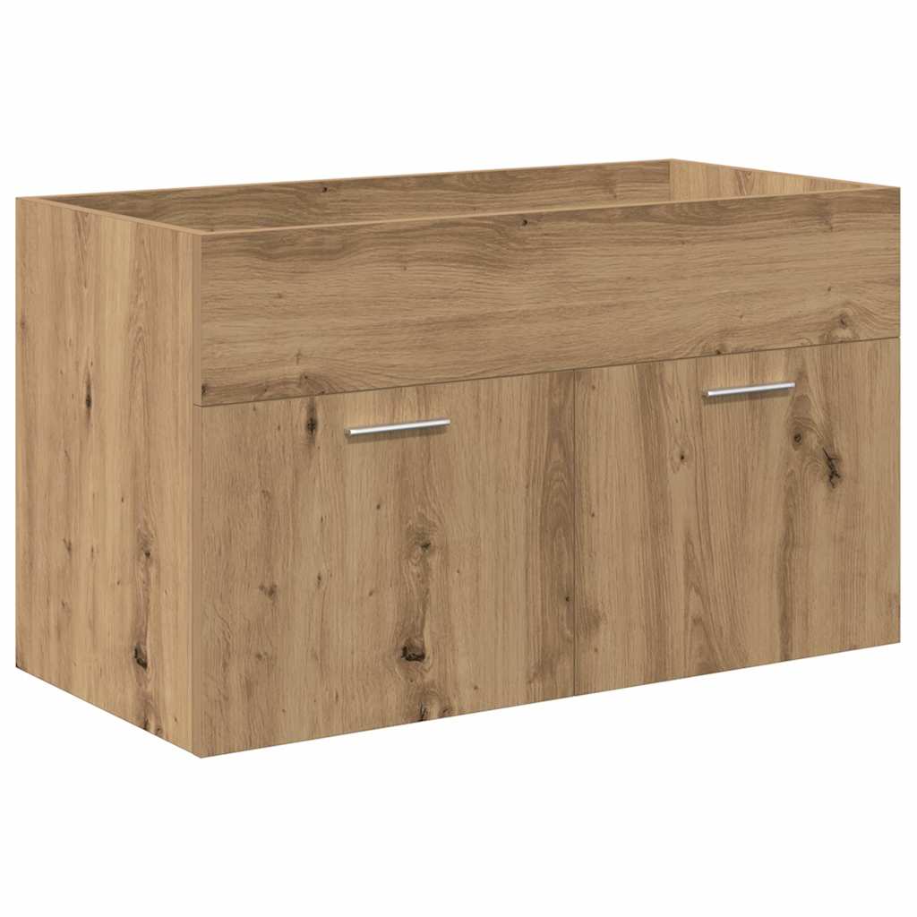 Sink Cabinet with Built-in Basin and Faucet Artisan Oak