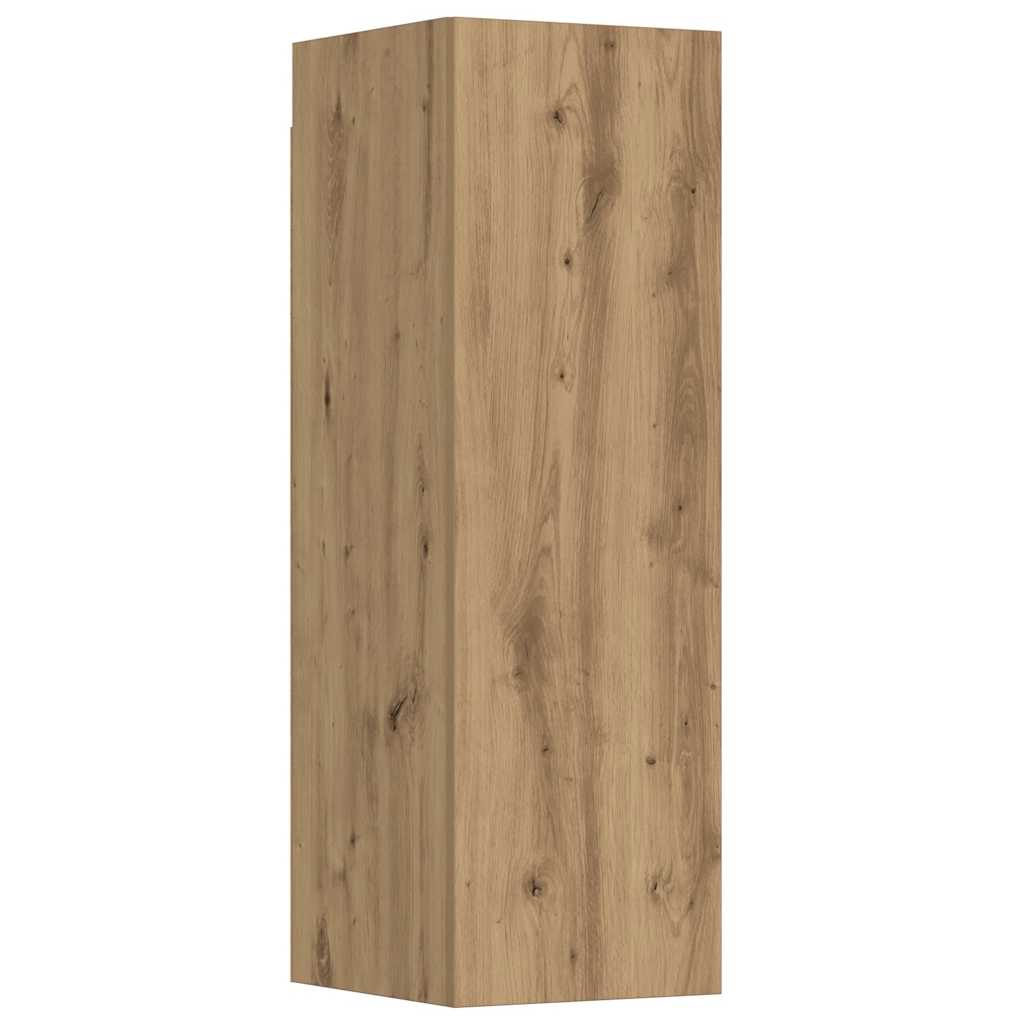 Wall Mounted TV cabinets 3 pcs Artisan Oak Engineered Wood