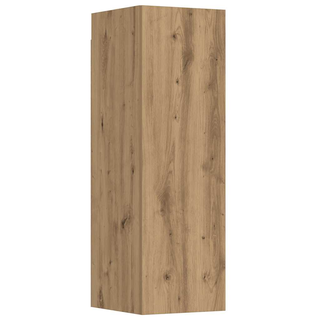 Wall Mounted TV cabinets 5 pcs Artisan Oak Engineered Wood