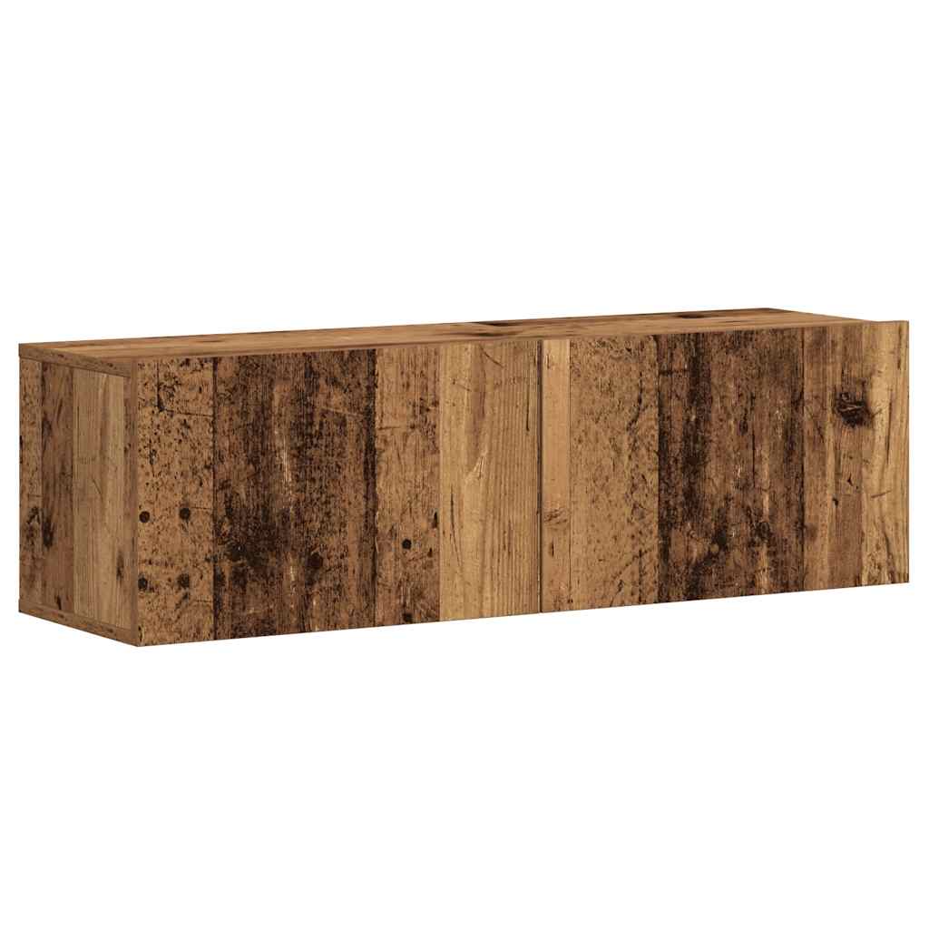 Wall Mounted TV cabinets 3 pcs Old Wood Engineered Wood
