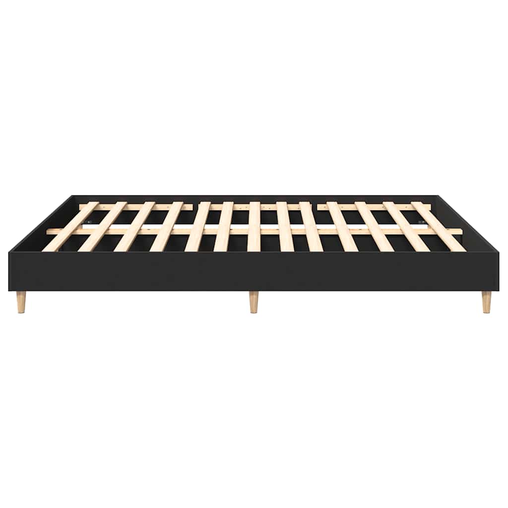 Bed Frame without Mattress Black 180x200cm Engineered Wood