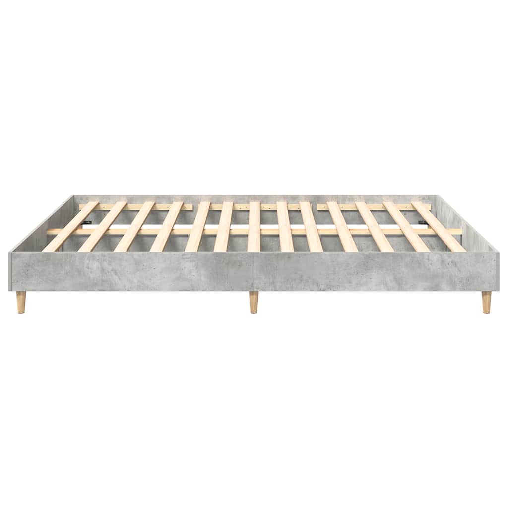 Bed Frame without Mattress Concrete Grey 180x200cm Engineered Wood