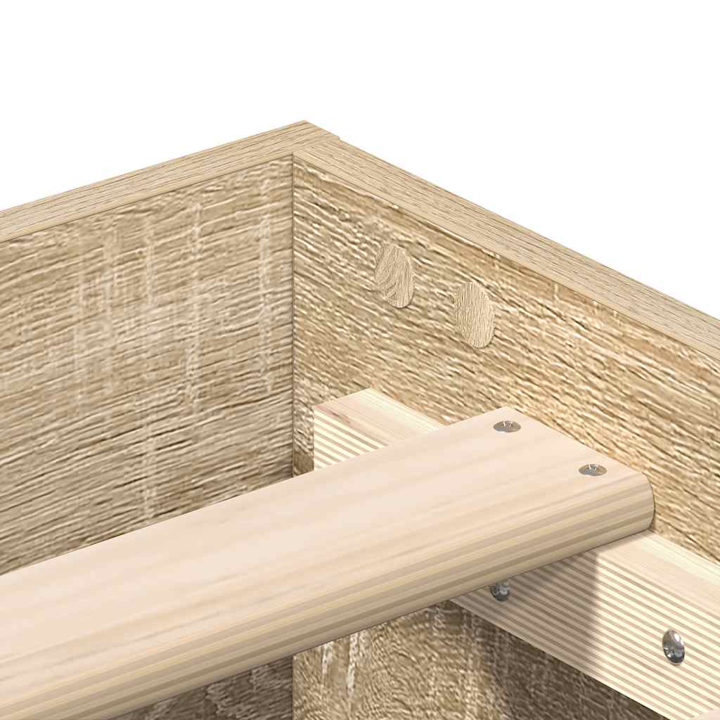 Bed Frame without Mattress Sonoma Oak 160x200cm Engineered Wood