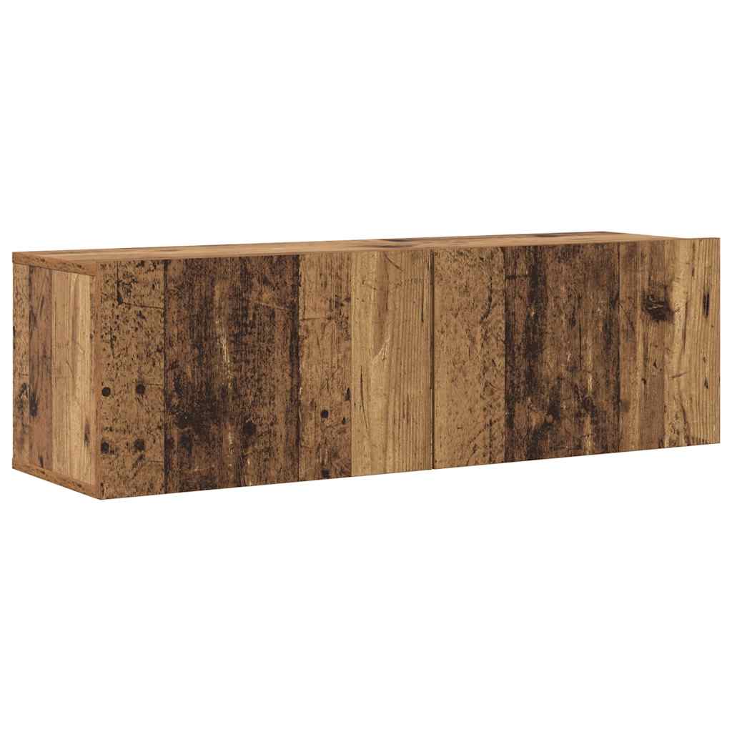 Wall Mounted TV cabinets 6 pcs Old Wood Engineered Wood