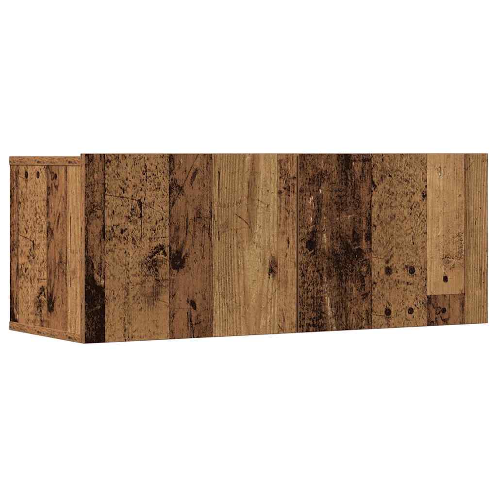 7 Piece TV Cabinet Set Wall-mounted Old Wood Engineered Wood