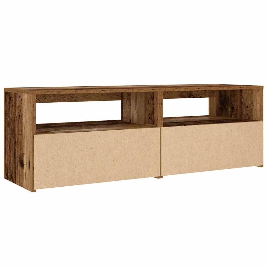 Bedside Cabinets 2 pcs with LEDs Old Wood 60x35x40 cm