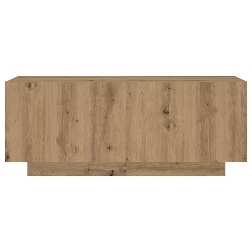 TV Cabinet with LED Lights Artisan Oak 300x35x40 cm Engineered Wood