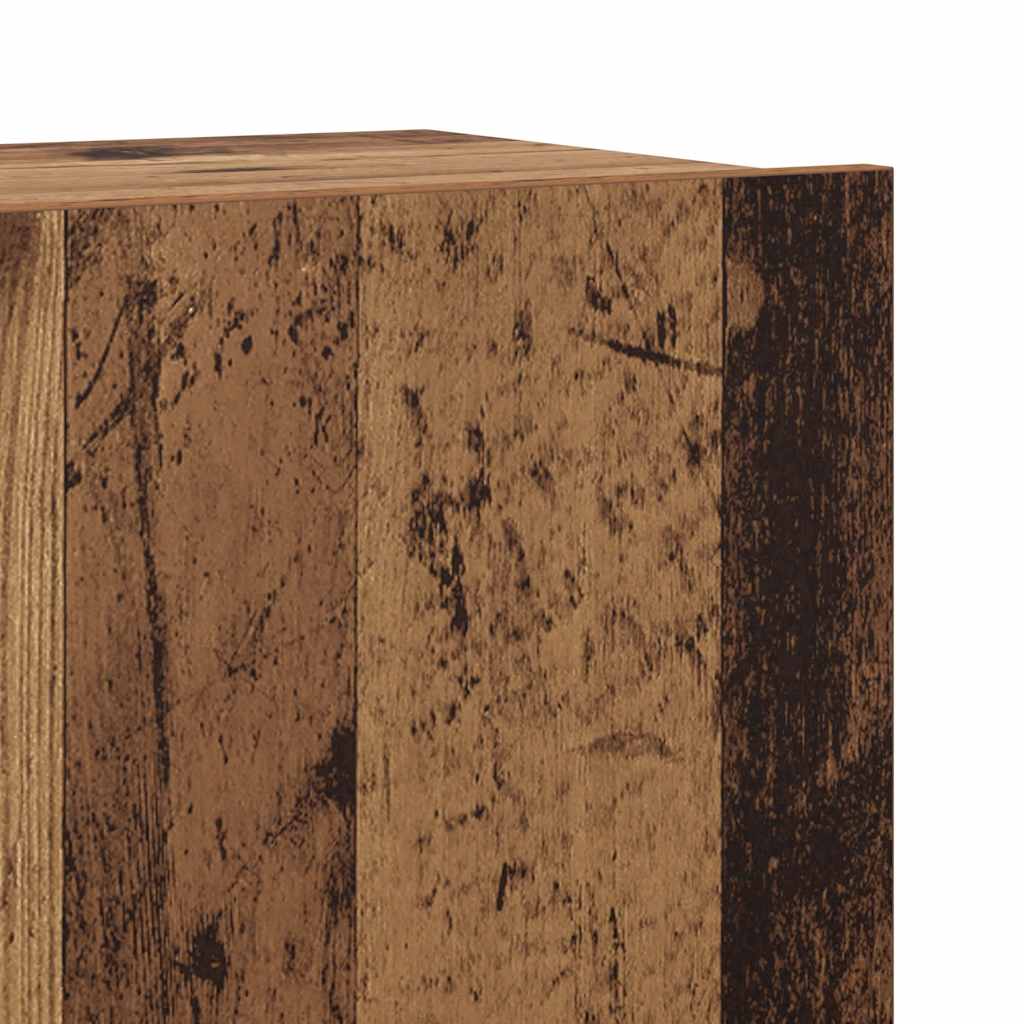 7 Piece TV Cabinet Set Wall-mounted Old Wood Engineered Wood