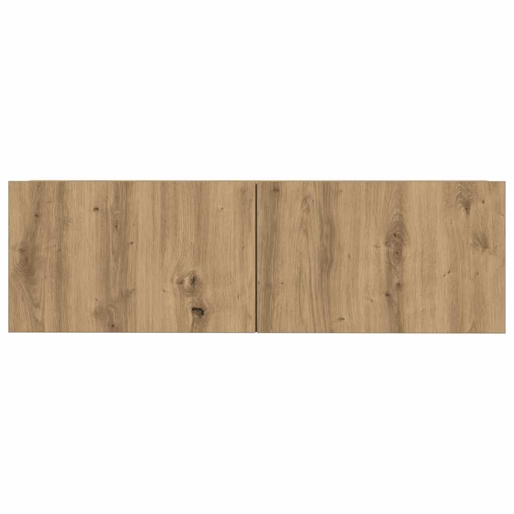 7 Piece TV Cabinet Set Wall-mounted Artisan Oak Engineered Wood