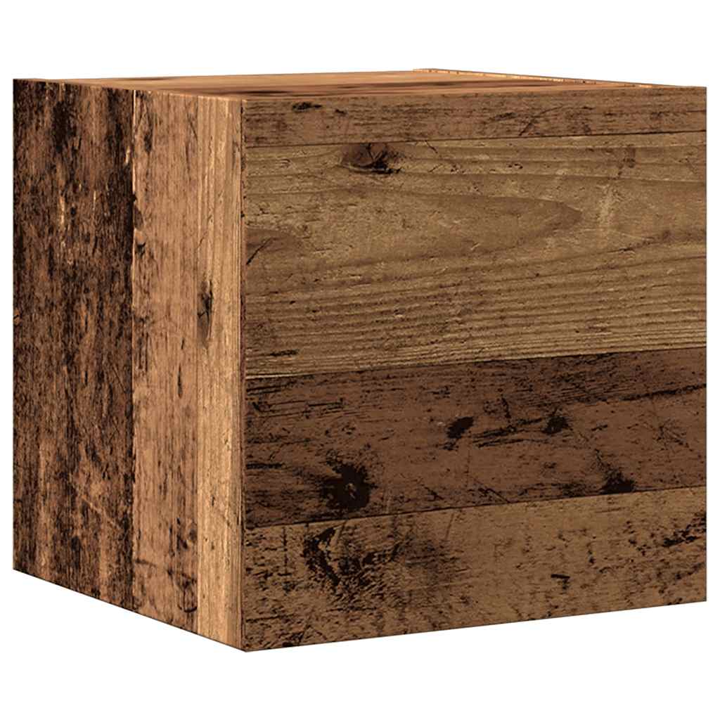 9 Piece TV Cabinet Set Wall-mounted Old Wood Engineered Wood