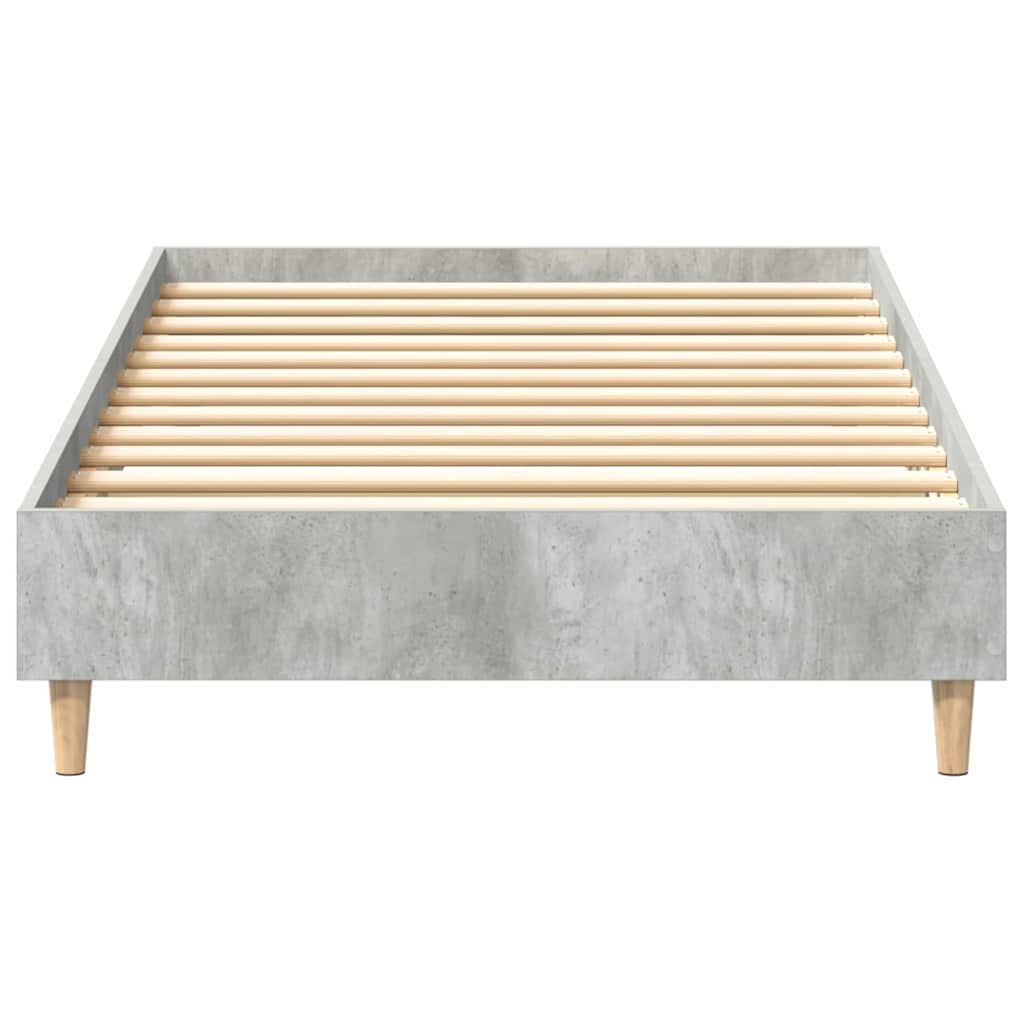 Bed FrameConcrete grey 90 x 200 cm Engineered wood