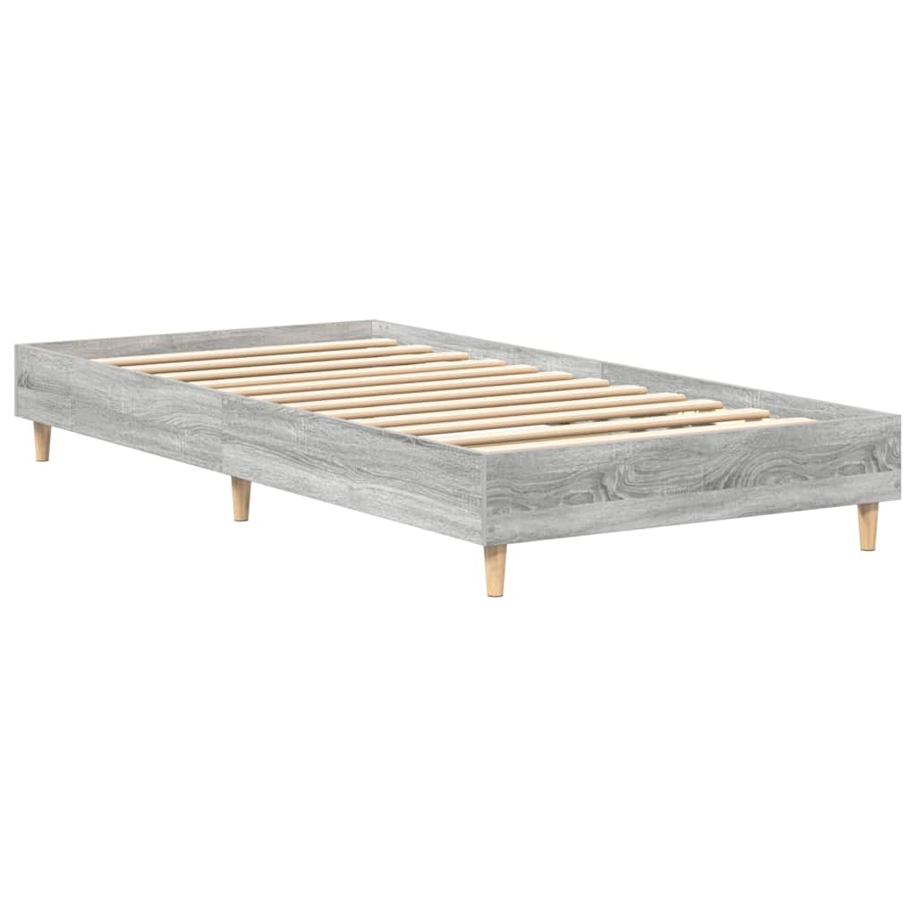 Bed FrameGrey sonoma 90 x 200 cm Engineered wood