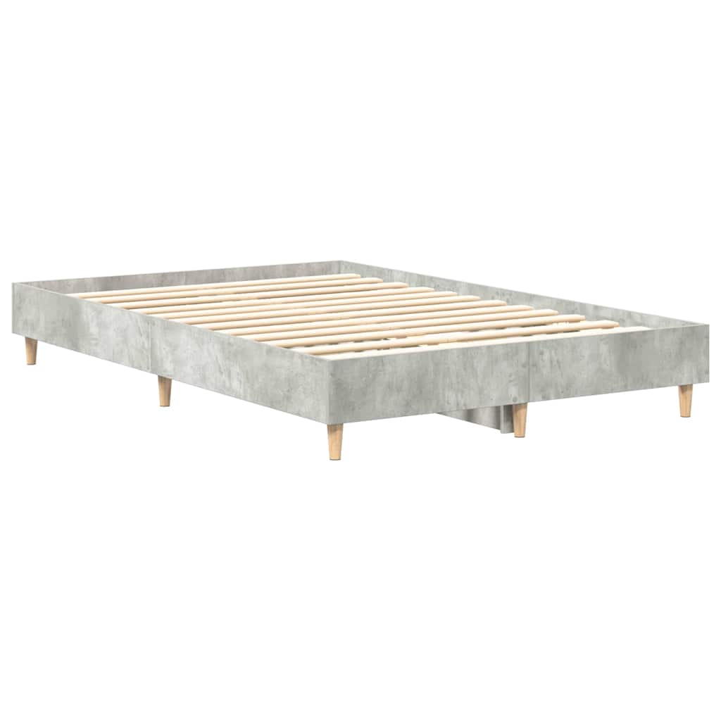 Bed Frame Concrete grey 120 x 190 cm Engineered wood