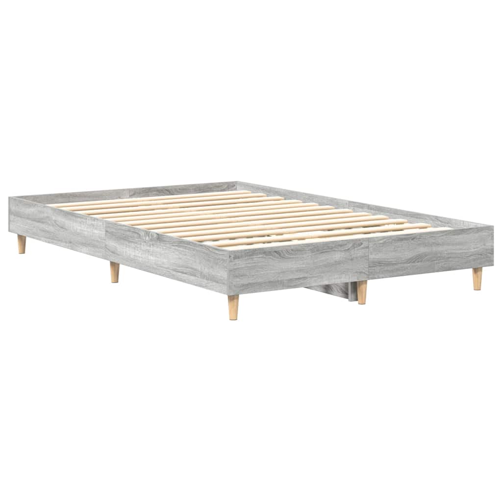 Bed FrameGrey sonoma 120 x 190 cm Engineered wood