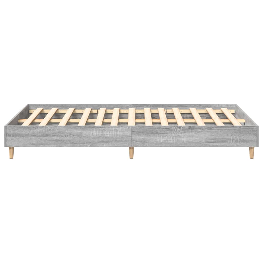 Bed FrameGrey sonoma 120 x 190 cm Engineered wood