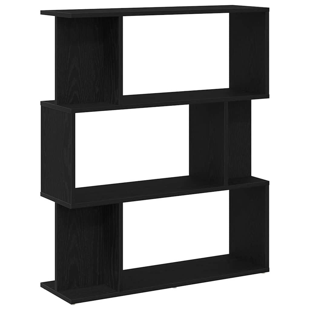 Bookcase Black Oak 80x24x96 cm Engineered Wood