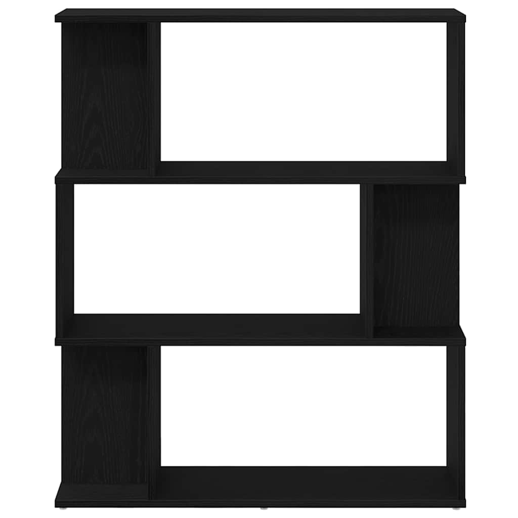 Bookcase Black Oak 80x24x96 cm Engineered Wood