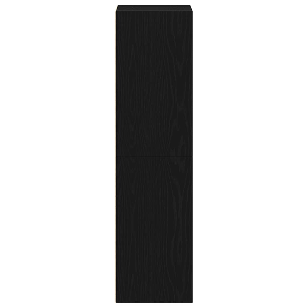 Bookcase Black Oak 36x30x114 cm Engineered Wood