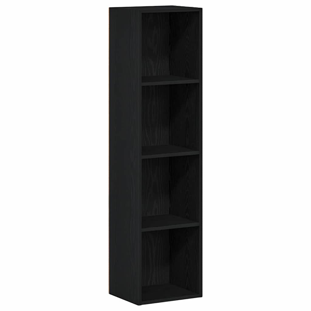 Bookcase Black Oak 36x30x143 cm Engineered Wood
