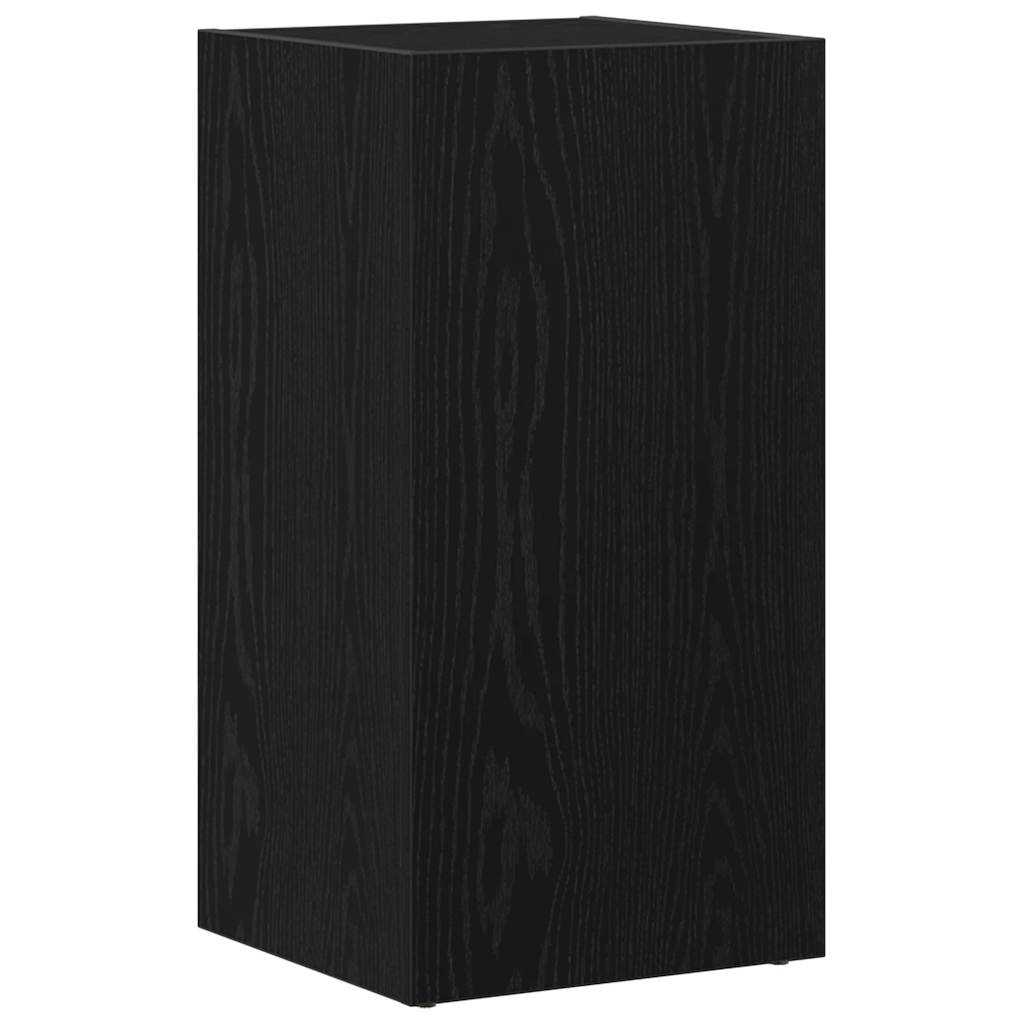 LP Storage Box Black Oak 71x34x36 cm Engineered Wood