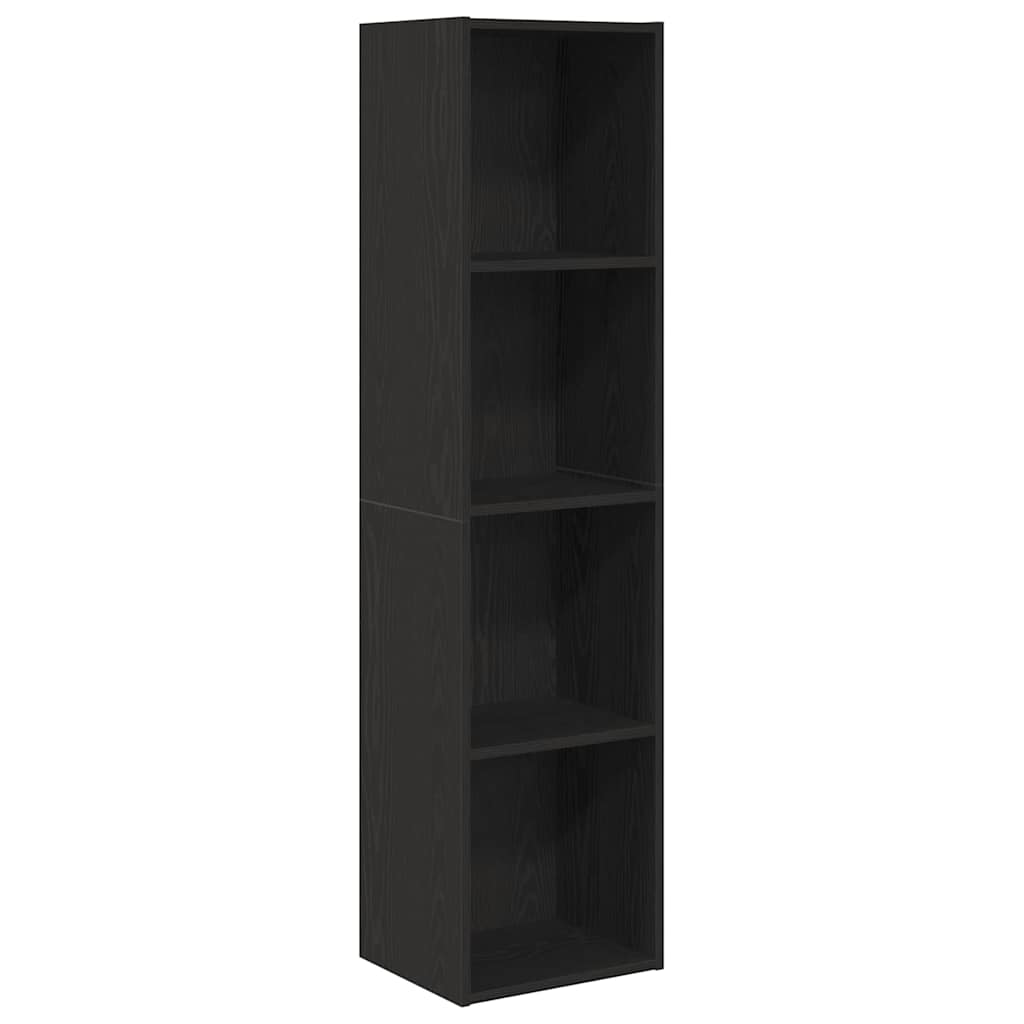Bookshelf Black Oak 36x30x143 cm Engineered Wood
