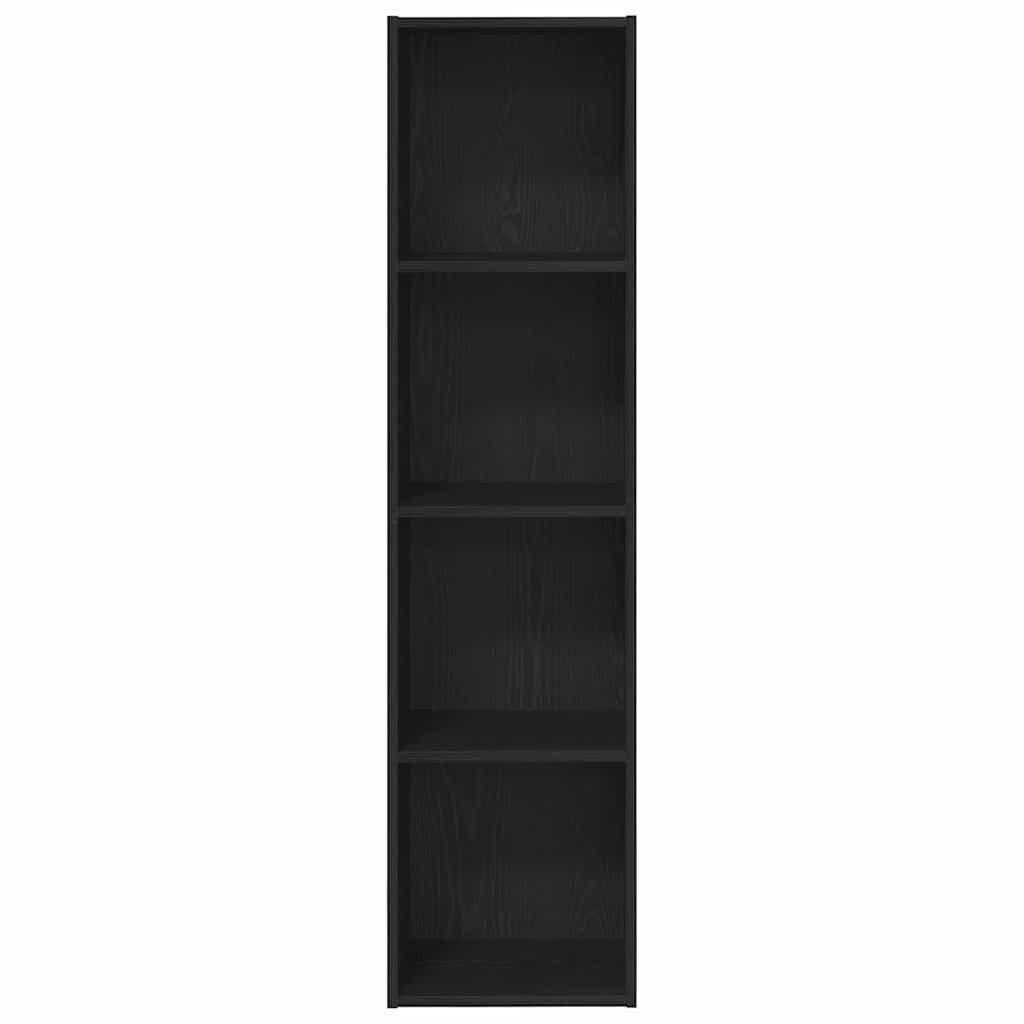 Bookshelf Black Oak 36x30x143 cm Engineered Wood