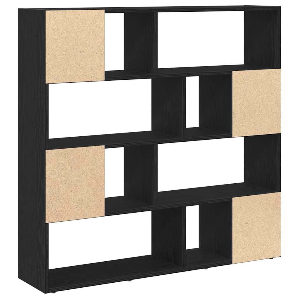 Book Cabinet/Room Divider Black Oak 105x24x102 cm