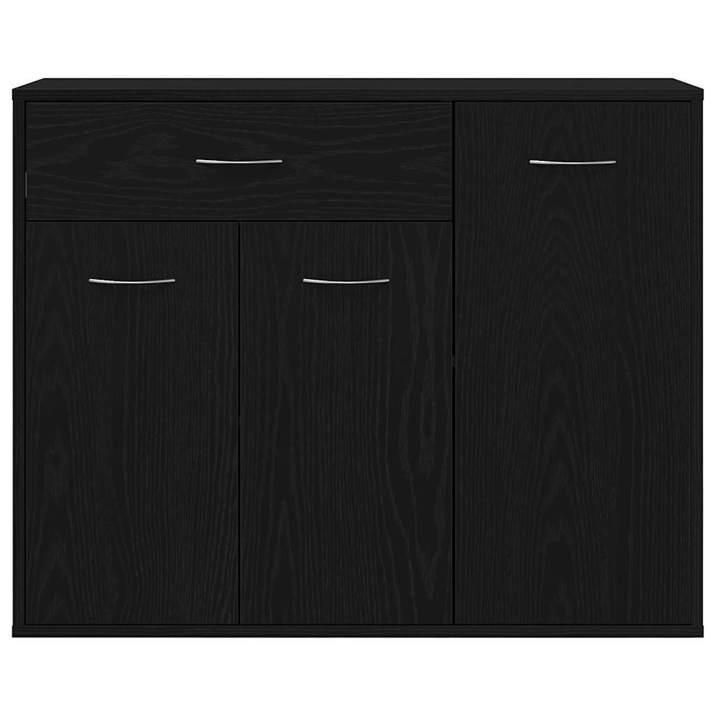 Sideboard Black Oak 88x30x70 cm Engineered Wood