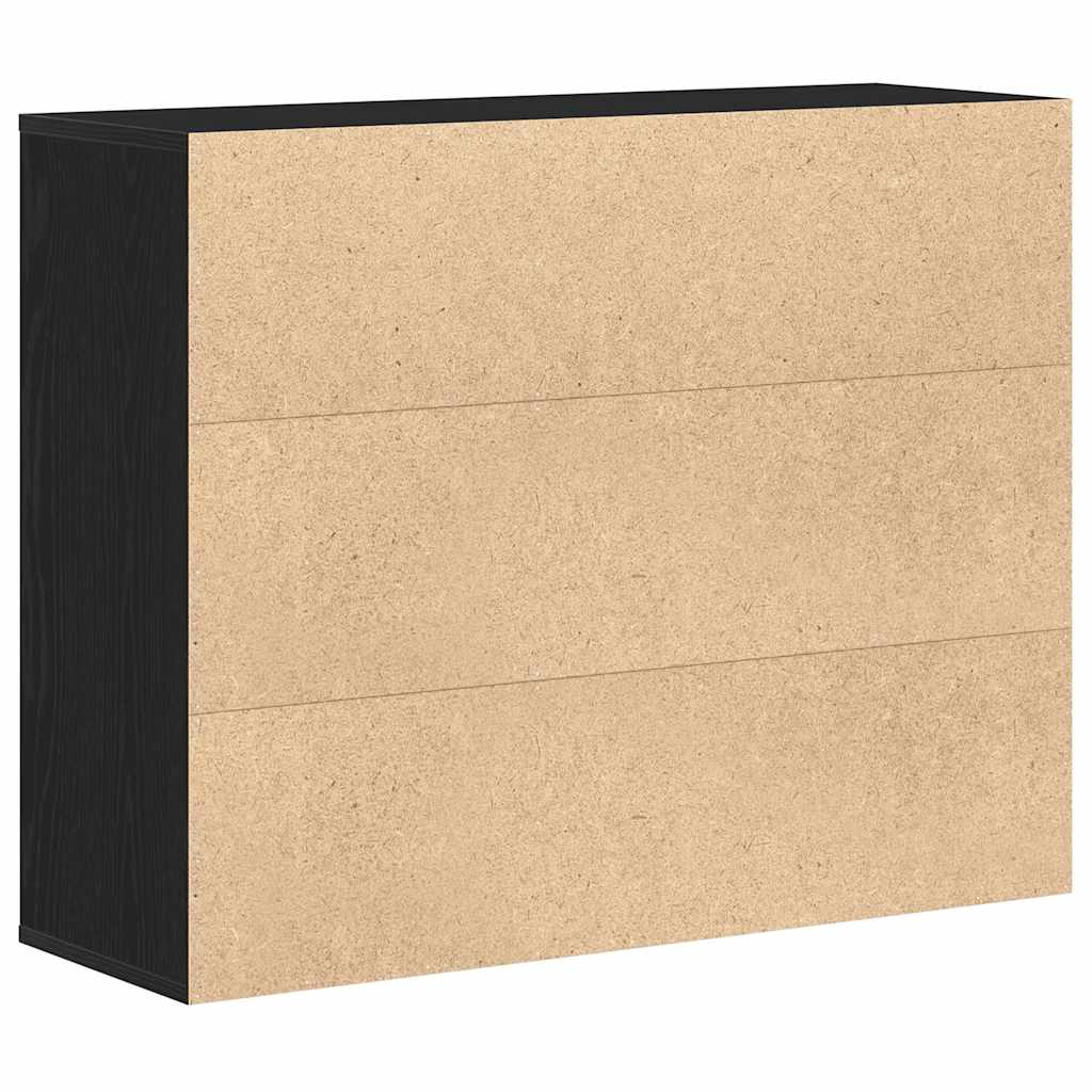 Sideboard Black Oak 88x30x70 cm Engineered Wood