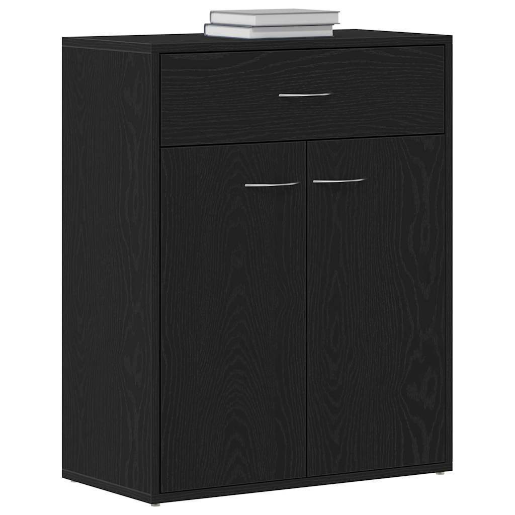 Sideboard with Drawer Black 60 x 30 x 75 cm Engineered wood