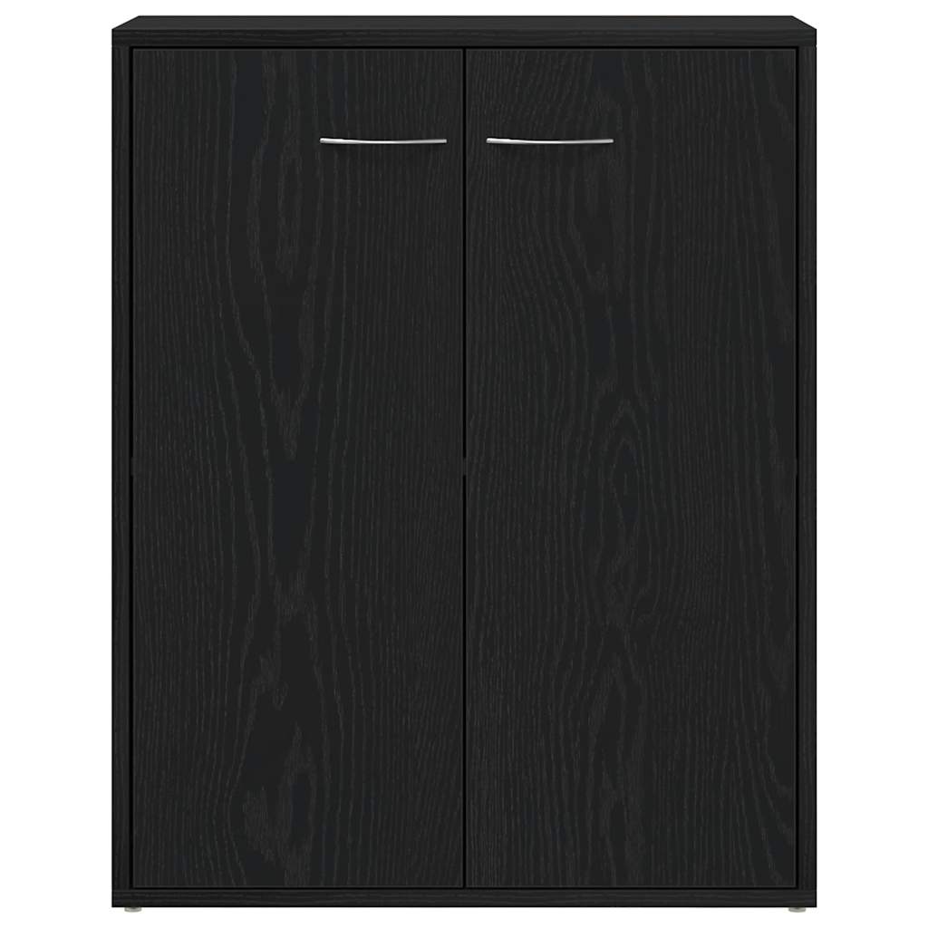 Sideboard Black Oak 60x30x75 cm Engineered Wood
