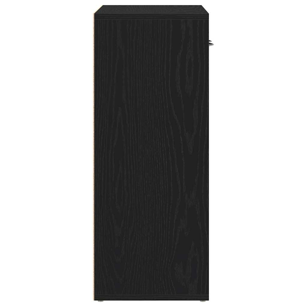 Sideboard Black Oak 60x30x75 cm Engineered Wood