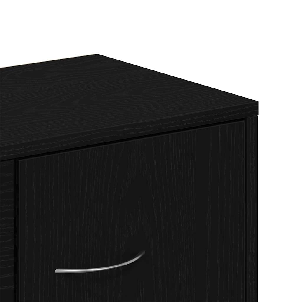 Sideboard Black Oak 60x30x75 cm Engineered Wood